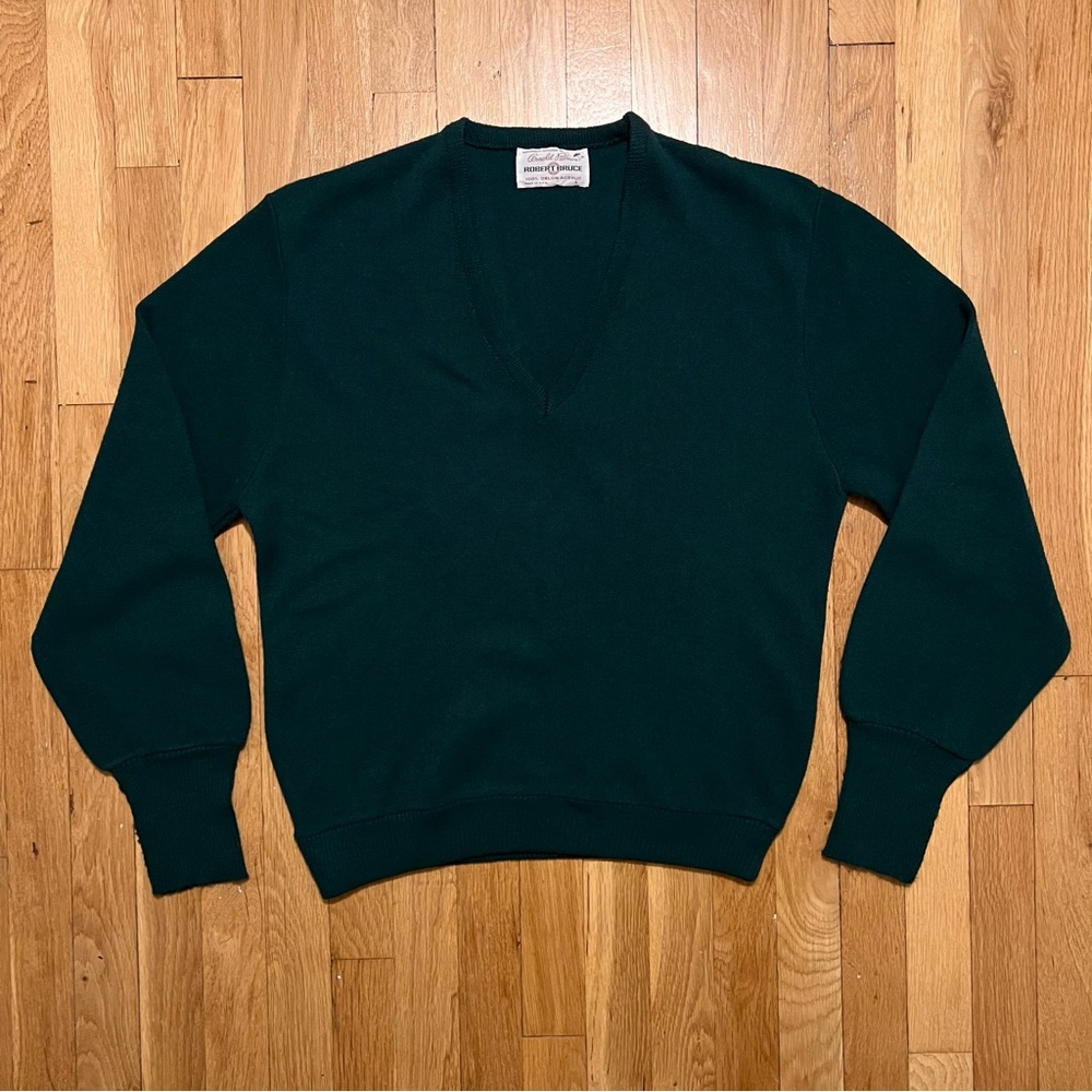 Vintage Arnold Palmer Robert Bruce Green Sweater Mens Large